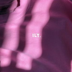 Custom dyed and painted pink sweatshirt